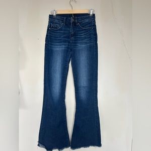 Buckle Black flared jeans